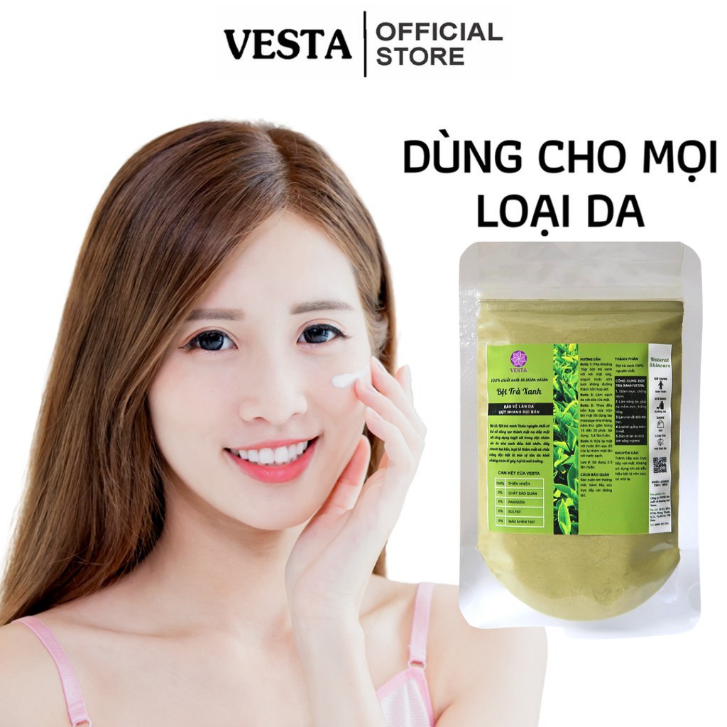 Bột Trà Xanh - 𝑭𝒓𝒆𝒆𝒔𝒉𝒊𝒑 - Bột Matcha Trà Xanh Nguyên Chất Vesta 100gr | BigBuy360 - bigbuy360.vn