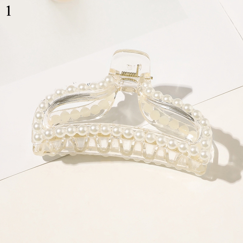 Kẹp tóc đuôi ngựa có ngạm đính ngọc trai xinh xắn thanh lịch