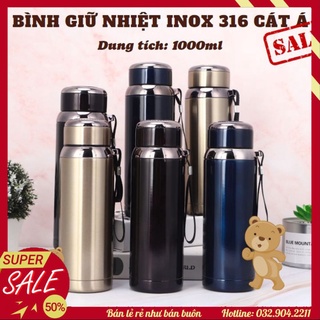 Bình giữ nhiệt lõi INOX304 - INOX 316 không gỉ Cát Á - Giữ nhiệt hiệu quả, dễ dàng sử dụng [ 800ML-1000ML ] !