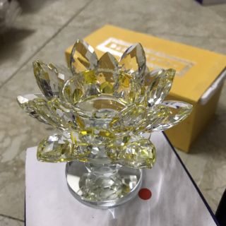 Siêu rẻ Chân nến hoa sen pha lê cao cấp ,
