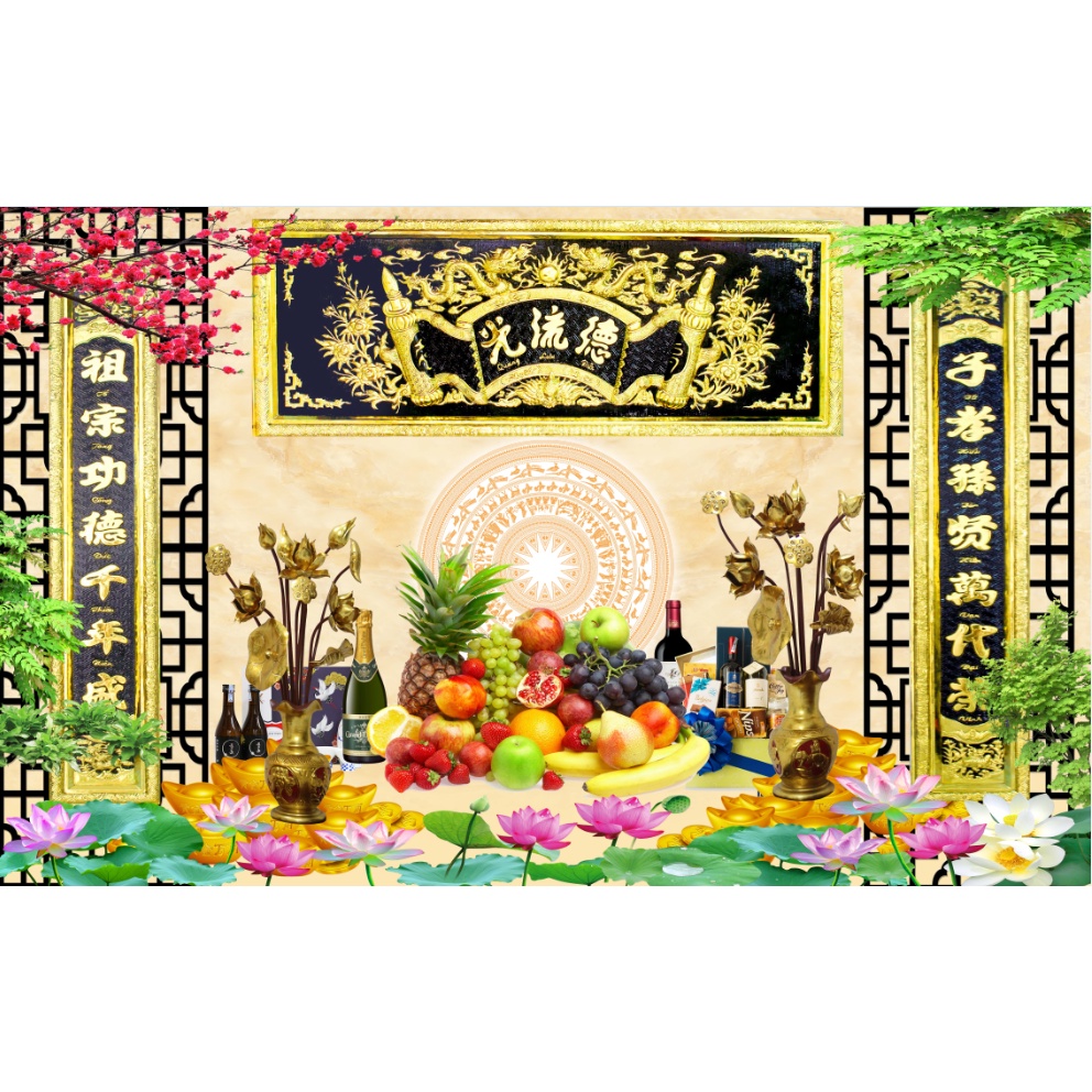 Tranh dán tường tôn giá in theo kích thước yêu cầu