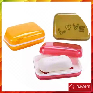 Hộp đựng xà phòng 2 tầng có nắp đậy chữ Love T3A1