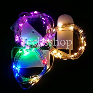 Dây Đèn Led Đom Đóm Trang Trí Dài 1M Kèm Theo 2 Pin Cúc Áo - Phụ Kiện Trang Trí Noel, Tết