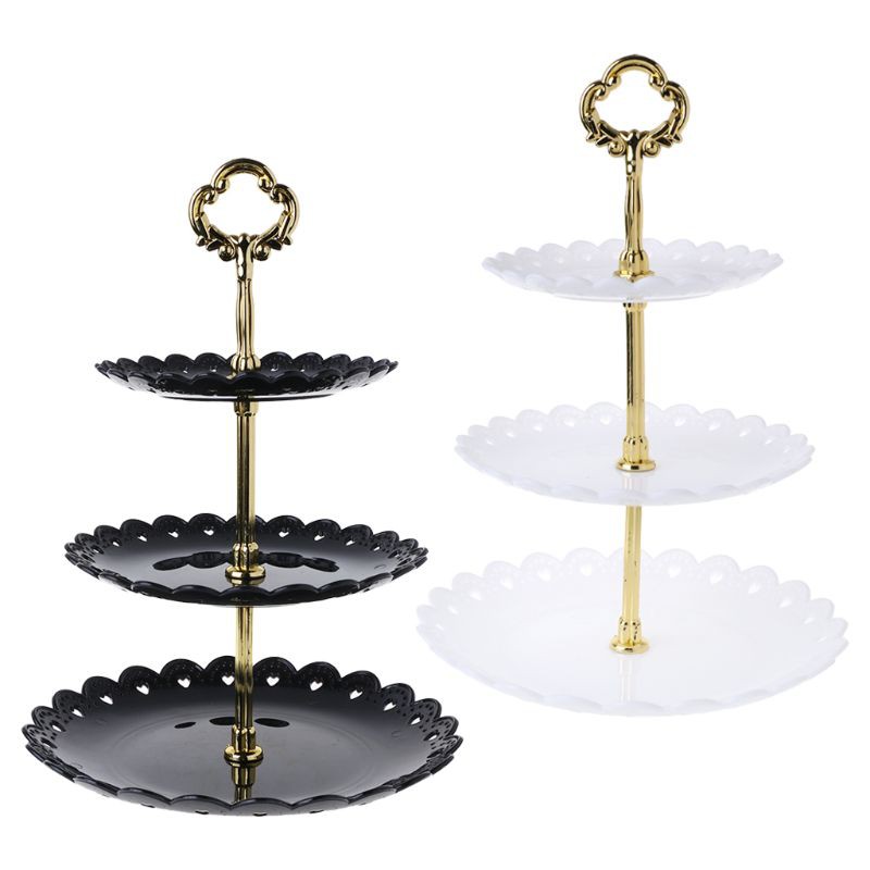 Set khay trưng bày bánh trái cây tiệc tùng 3 tầng
