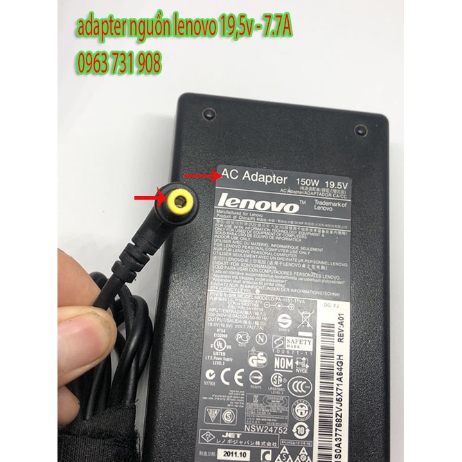 ADAPTER SẠC LENOVO 19.5 V-7.7A (XỊN) CHÍNH HÃNG