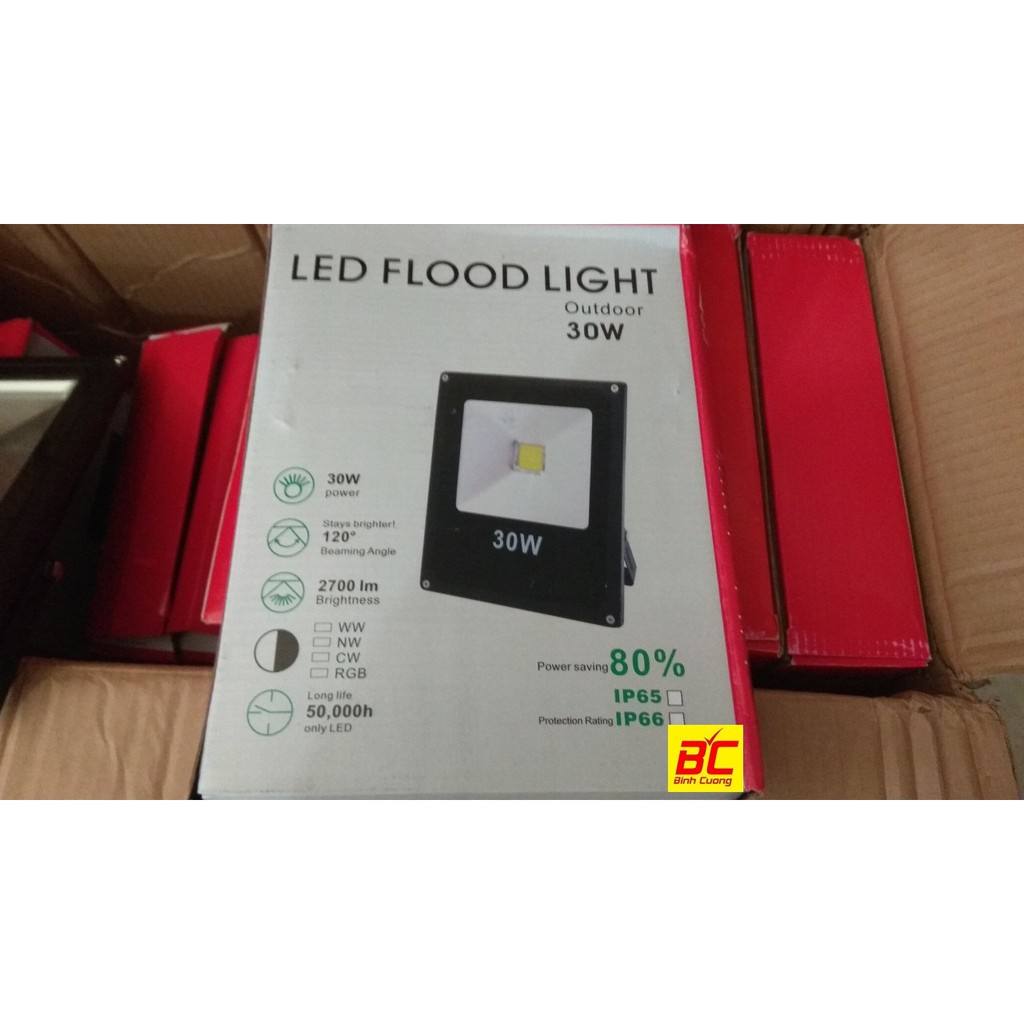 Đèn Pha Led 30W Công Suất Đủ Ánh Sáng Trắng