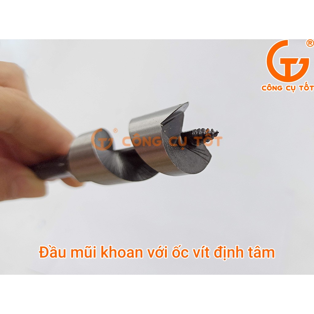 Mũi khoan gỗ xoắn ốc Auger Φ22 dài rãnh 70mm chuôi lục Onishi Nhật Bản