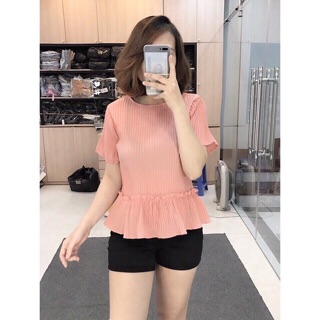 Áo dập ly dáng peplum (vnxk)