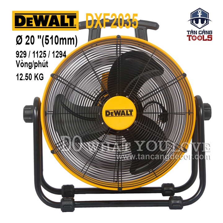 Quạt Sàn Công Nghiệp 20 Inches 120W Dewalt DXF2035