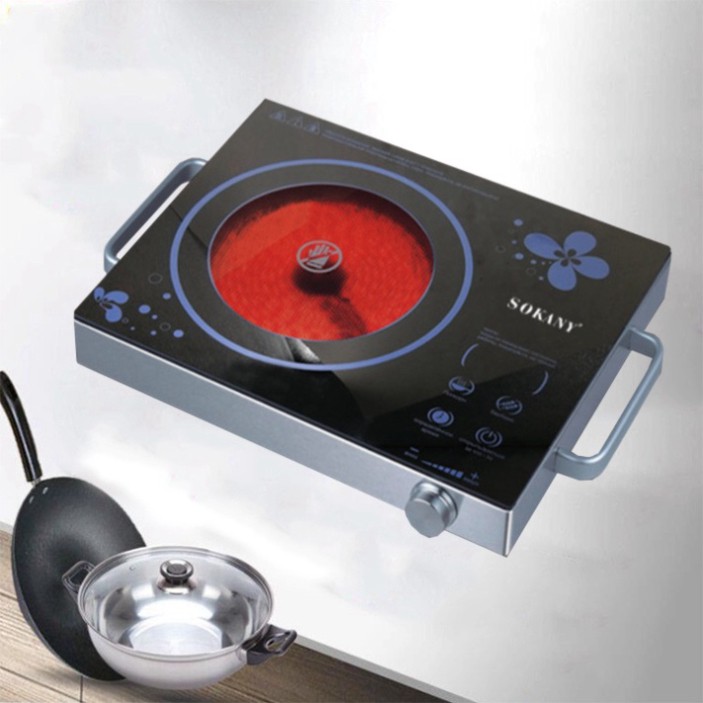 Bếp Điện Hồng Ngoại Cao Cấp SOKANY 2200W - Mặt Kính Chịu Nhiệt Chống Trầy - Không Kén Nồi