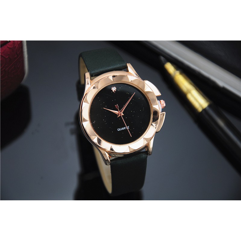 Đồng hồ thời trang nữ Viser VS04 viền hoa cực đẹp mặt to cá tính | BigBuy360 - bigbuy360.vn