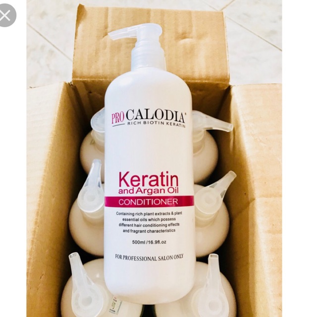 Dầu xả phục hồi tóc hư tổn Keratin Pro Calodia Conditioner 500ml
