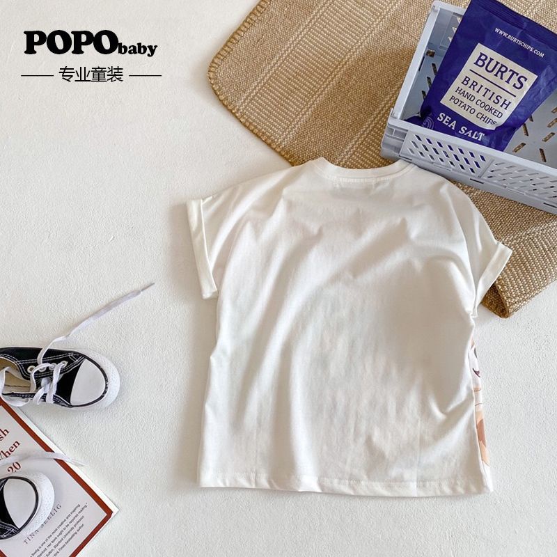 Áo Thun Tay Ngắn In Họa Tiết Hoạt Hình Dễ Thương Thời Trang Mùa Hè Cho Bé Gái