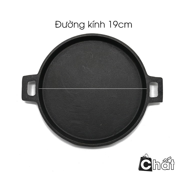 Chảo gang đúc bánh xèo chống dính, không gỉ đường kính 19cm