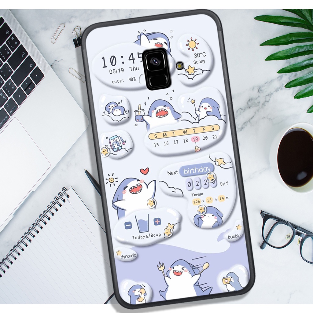 Ốp Lưng Samsung A5 2018 - A8 2018 - A6 2018 - J6 2018  , In Hình Gấu Cute, màu sắc bắt mắt.