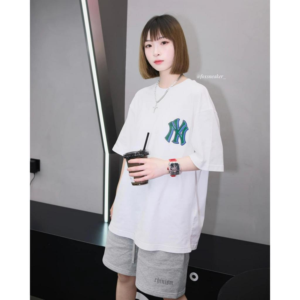 Áo Thun MLB Monotive Overfit Short Sleeve T-Shirt New York Yankees White