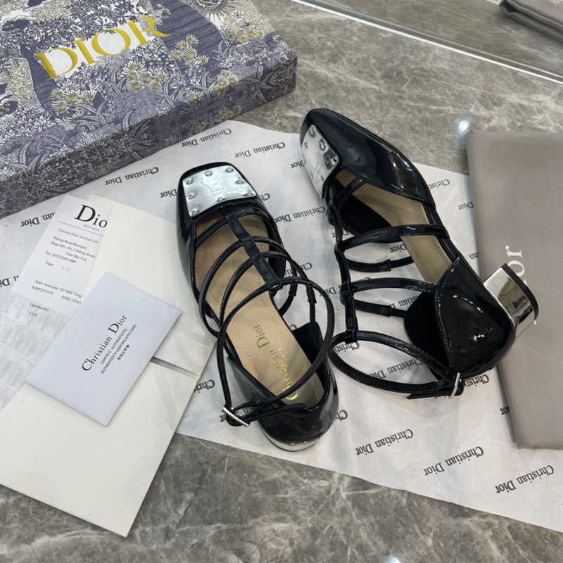 Xăng đan La Parisienne Đế Thấp Mũi Vuông Bằng Da Bò   Lớp Lót Màu Nhuộm Nước Mary Jane Thời Trang Cho Nữ