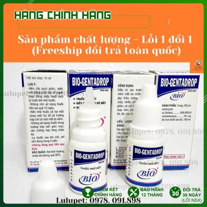 [HÀNG CHÍNH HÃNG] BIO GENTADROP - Thuốc nhỏ mắt cho chó mèo - Đồ thú cưng