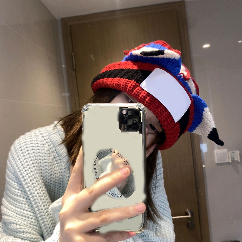 Mũ Len Beanie Kẻ Sọc Hình Heo Dễ Thương Thời Trang Năm Mới