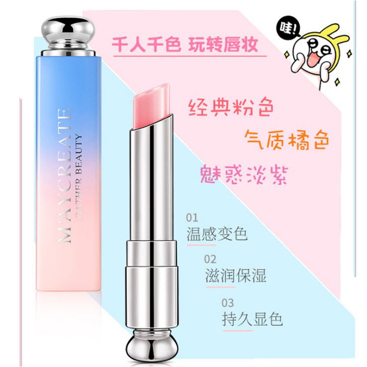 Son Dưỡng Môi Có Màu Nội Địa Trung Chính Hãng Maycreate, Giúp Mội Căng Mọng, Giảm Khô Môi, Giảm Thâm Môi