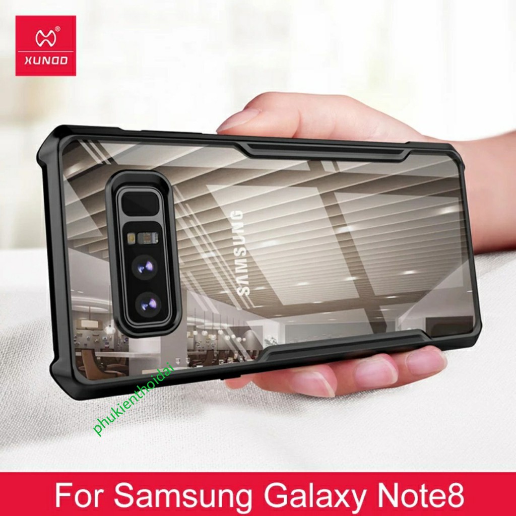 Ốp lưng Samsung Note 10 Plus / Note 20 Ultra / Note 20 / S22 Ultra / Note 9 / Note 8 / S23 Ultra XUNDD trong suốt viền