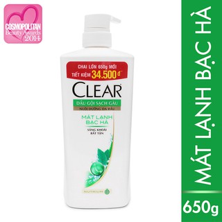 Dầu gội clear bạc hà 650g