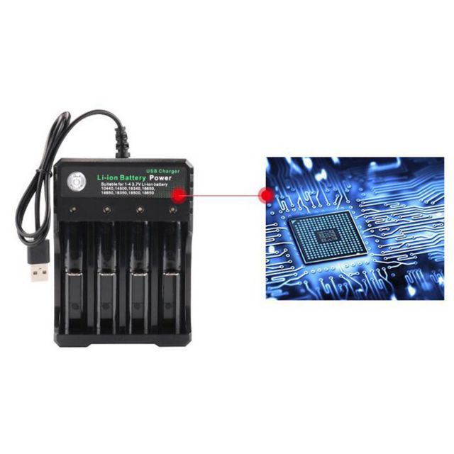 Bộ chuyển đổi sạc pin bốn pin Li-ion cho 18650 18500 16340 14500 26650