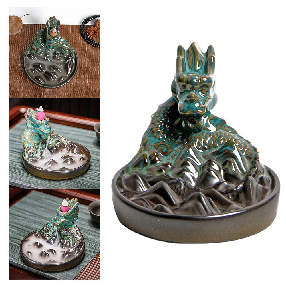 Thác Khói Trầm Hương Bằng Sứ Thủ Công Tinh Xảo Có Giá Đỡ