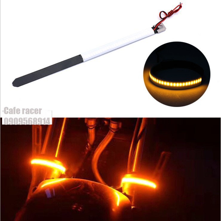 Cặp đèn led xi nhan ốp phuột xe máy tay ga mô tô GD110 YB125- EN150 Hysky125