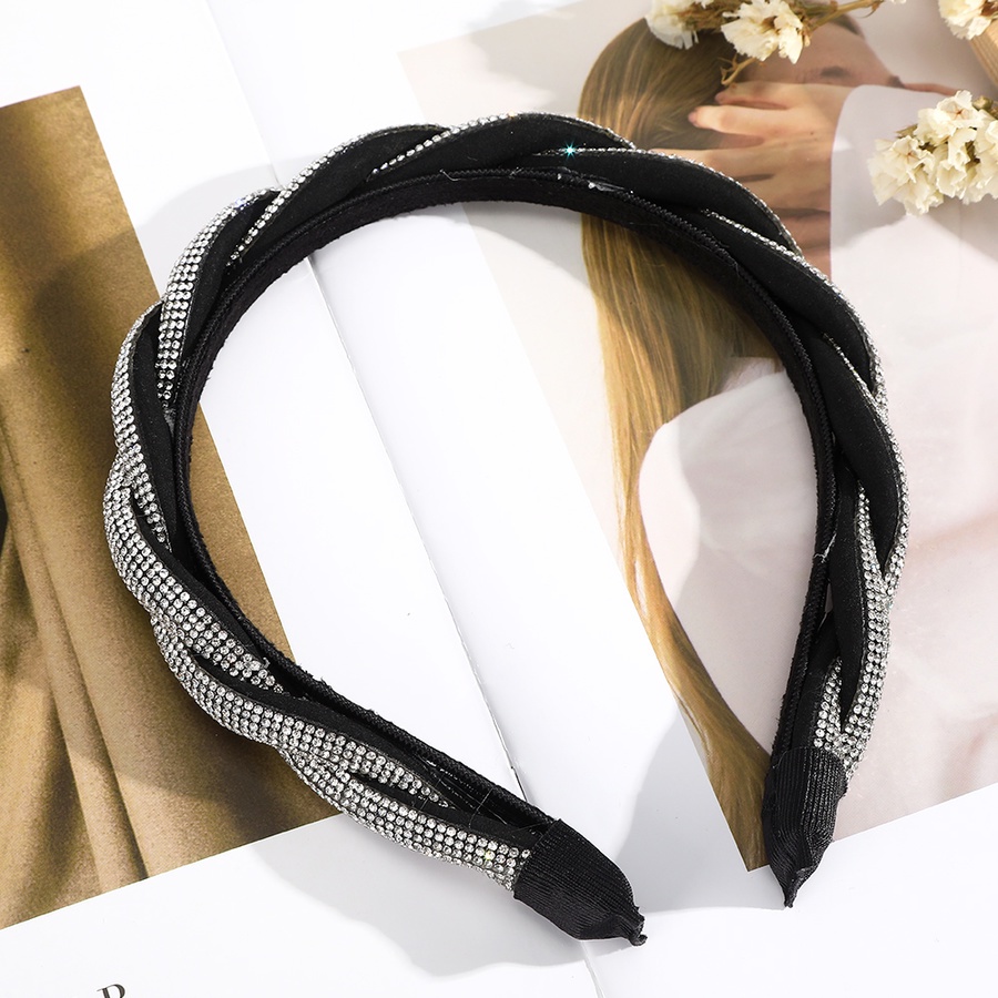 Cài Tóc Đính Đá Màu Đen Phong Cách Hàn Quốc Cho Nữ