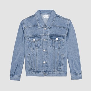 Áo khoác denim độn vai jhl 22083 big shoulder light blue