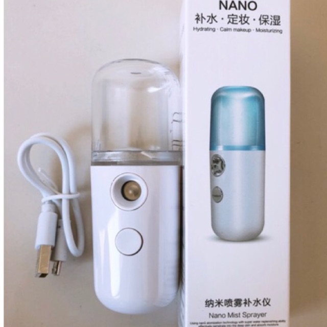 Máy phun sương cầm tay xịt khoáng - cấp dưỡng ẩm - chính hãng NANO MINI - Bản đủ phụ kiện