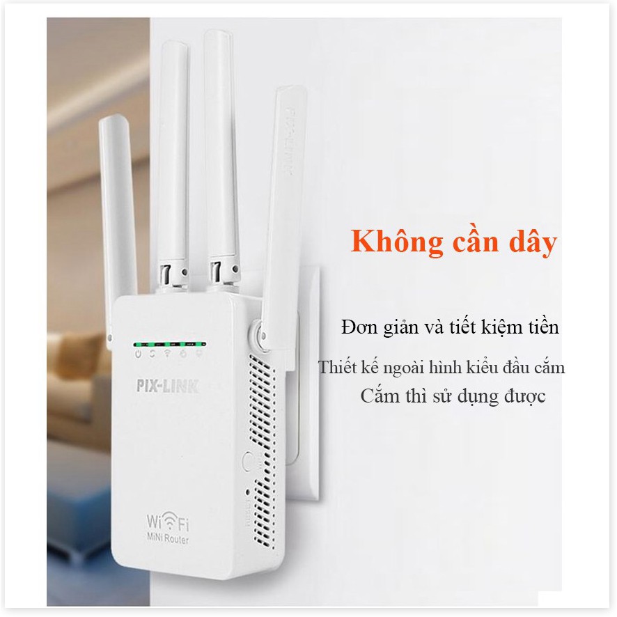 Thiết bị kích sóng khuếch đại wifi nâng cấp tốc độ truyền 1157Mps 2.4G 5G