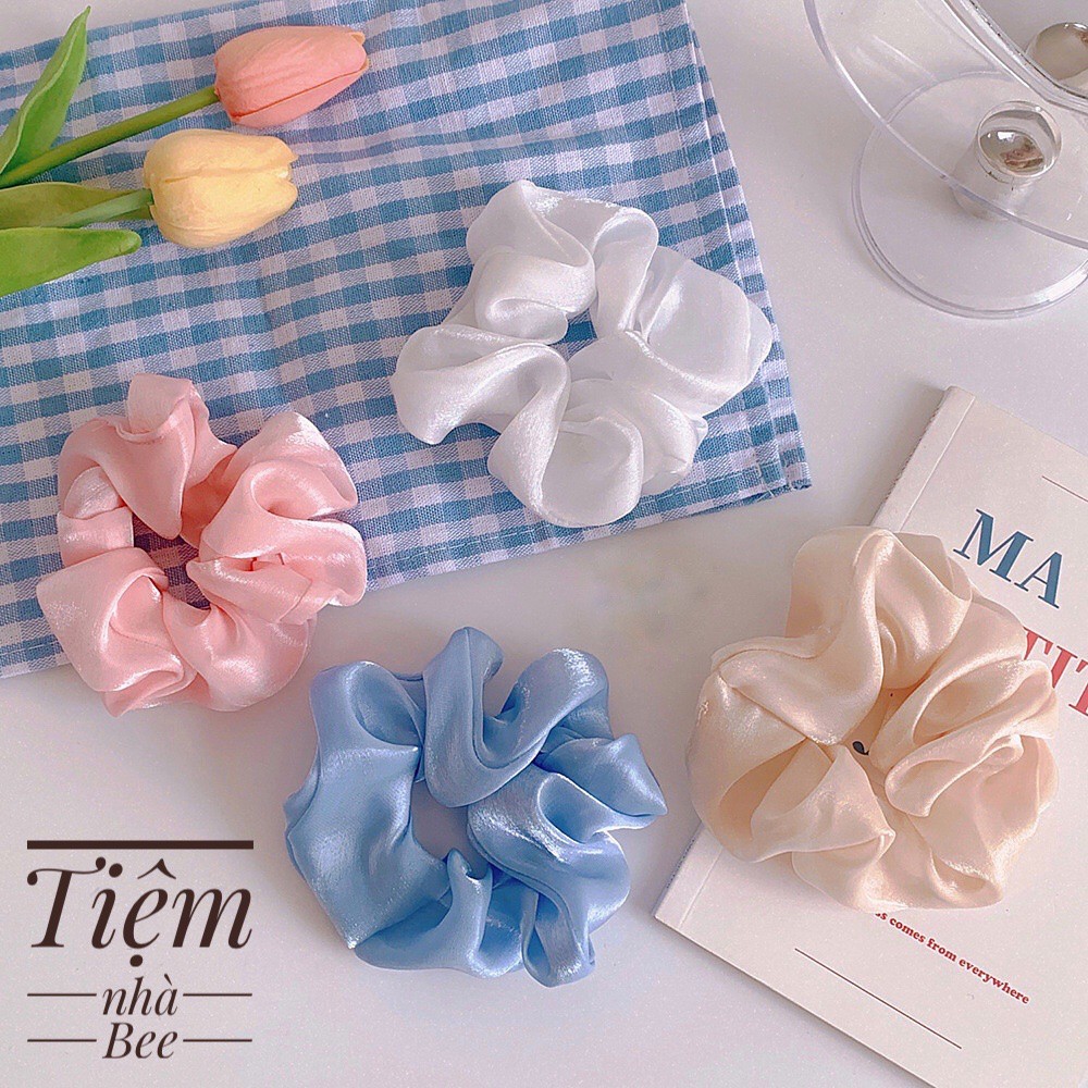 [Phụ Kiện Tiệm nhà Bee] Dây Buộc Tóc Scrunchies vải voan Nữ Tính Thời Trang Phong Cách Hàn Quốc Ngọt Ngào Dễ Thương