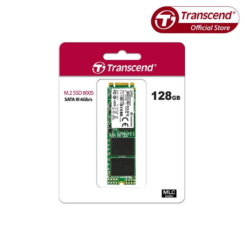 Ổ cứng SSD Transcend’s SATA III 6Gb/s MTS800 M.2 SSD 128 GB MLC NAND