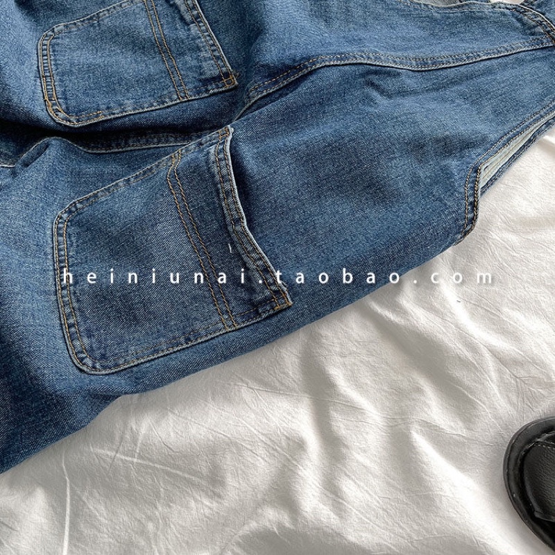 Quần Yếm Dài Túi Mini Cài Khuy Sườn Ống Rộng Năng Động Phong Cách