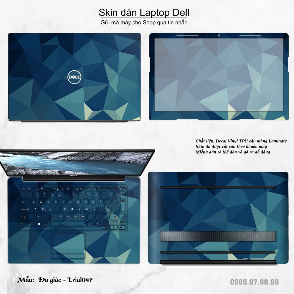 Skin dán Laptop Dell in hình Đa giác _nhiều mẫu 8 (inbox mã máy cho Shop)