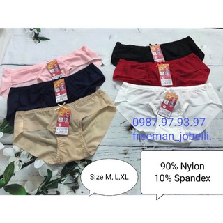 quần sịp nữ thương hiệu jobelli 1257,hình thật + video,lưới lụa siêu mịn dập sóng,hàng chính hãng