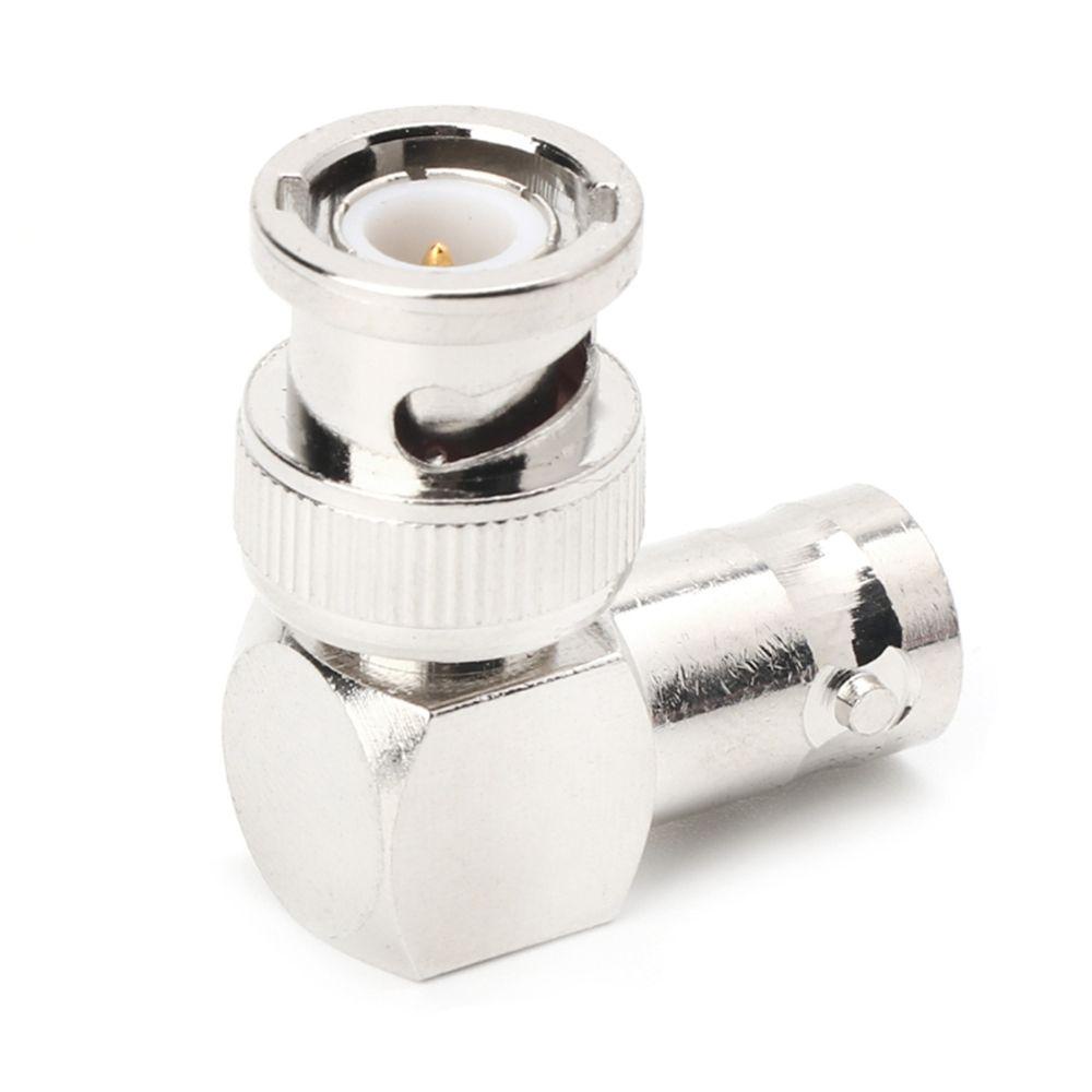 Đầu Nối Kim Loại M / F Góc Phải 90 Độ° Phích Cắm BNC Chuyển Đổi Đầu Đực Sang Đầu Cái