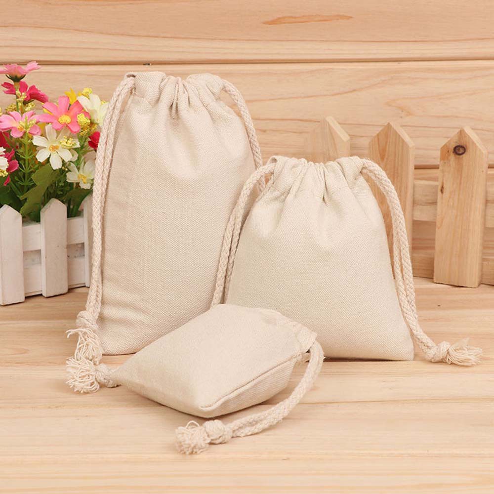 SJJL Túi đựng tất / đồ lót dây rút bằng vải cotton chống bụi tiện dụng cho gia đình / du lịch/ cá nhân