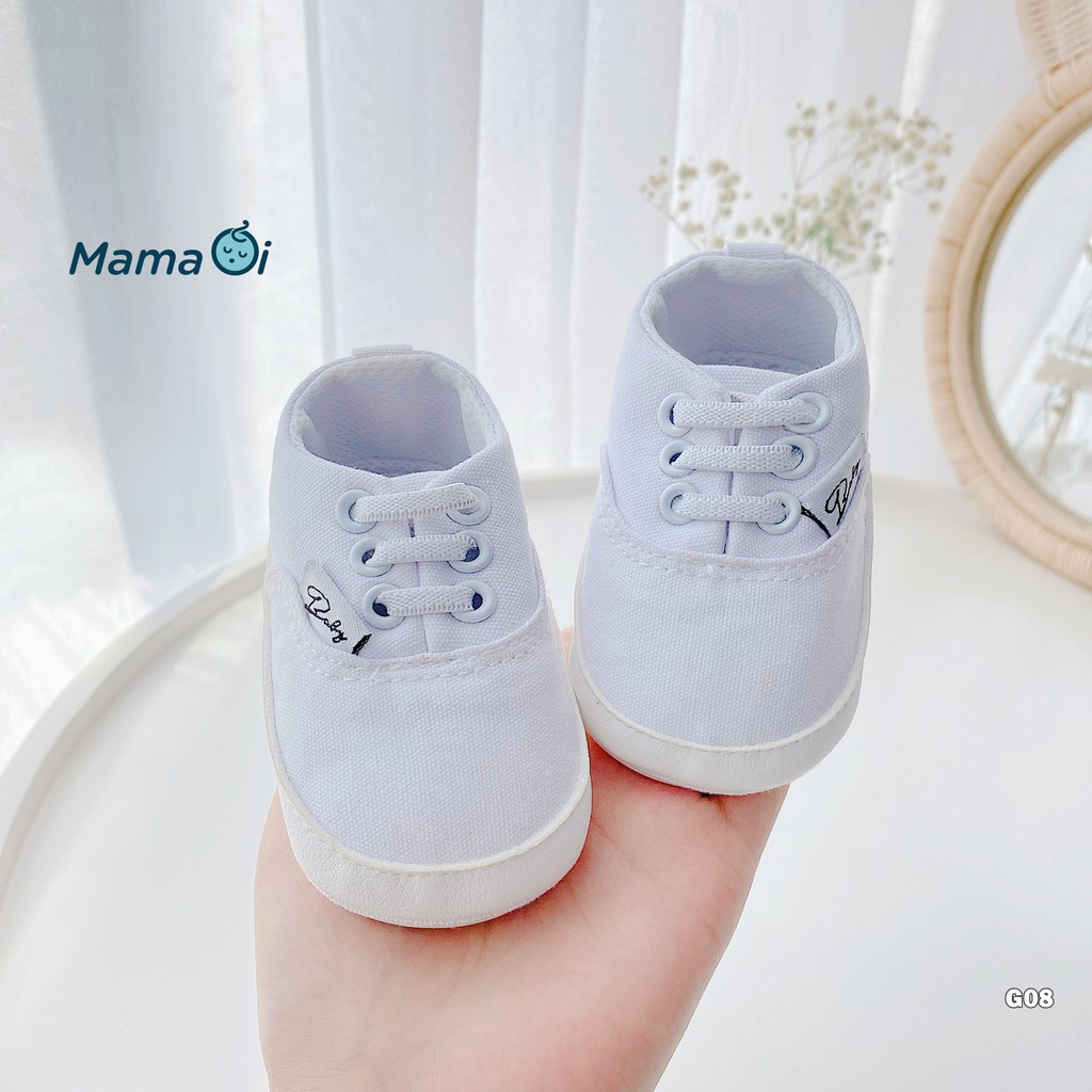 G08 Giày bata vải tập đi cho bé màu xanh nhạt nhẹ nhàng cho bé của Mama Ơi - Thời Trang cho bé