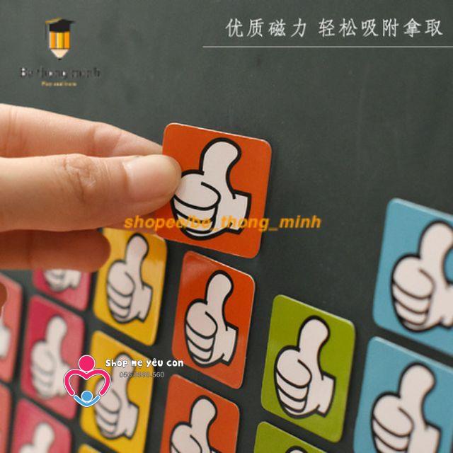 Combo 20 Sao tim like hoa có nam châm gắn bảng từ Hoa điểm tốt tích điểm khen thưởng học sinh