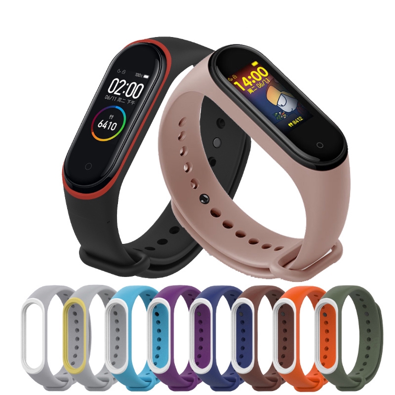 Replacement Wrist Strap For Xiaomi mi band 3 &amp; 4,  Silicone Sport Strap Bracelet for Miband