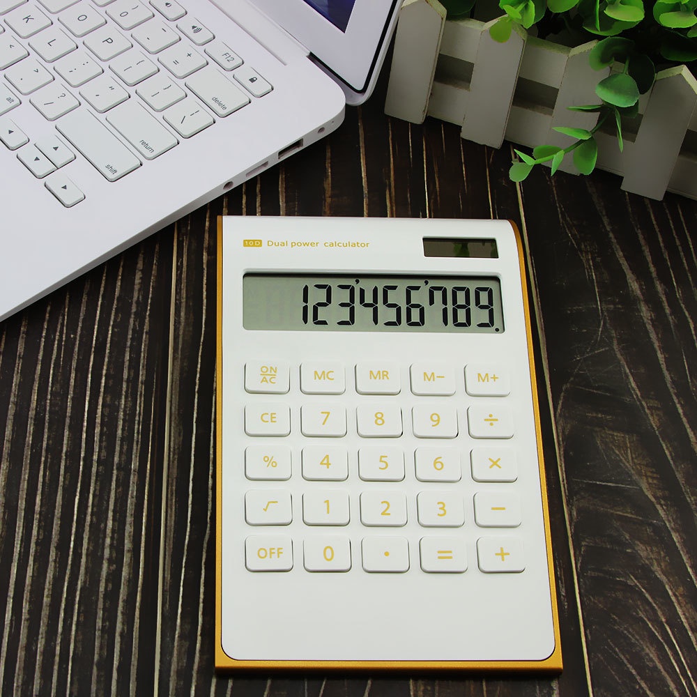 Máy tính để bàn Casio có đèn led 10 bóng sử dụng năng lượng mặt trời