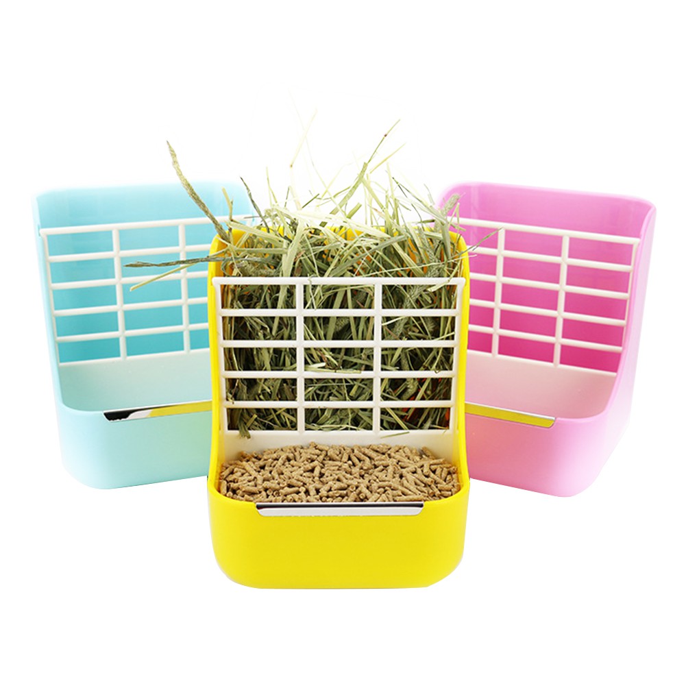 máng ăn cho thỏ,đồ dùng cho thỏ Rabbit 2-in-1 Grass Stand Pet