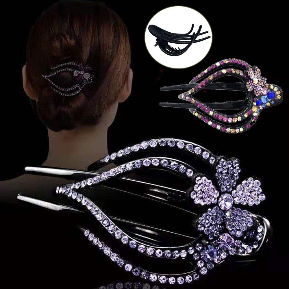 Kẹp Hàm Cá Sấu Bằng Nhựa Lấp Lánh Chống Trượt Cho Nữ