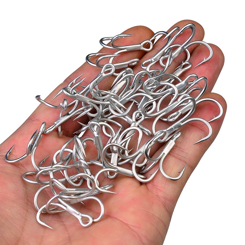 Bộ 50 Móc Câu Cá Bằng Thép Cacbon 4X 4 / 0#-1/0#-1#-6# Móc Câu Cá Chất Lượng Cao Chuyên Dùng