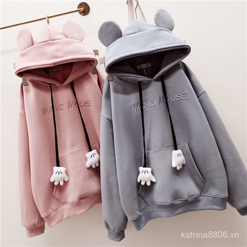 Áo hoodie tai thời trang phong cách cho nữ