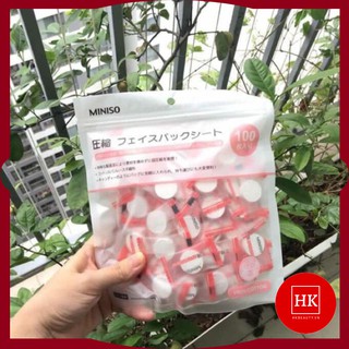 Mặt nạ nén miniso 100 viên nhật bản