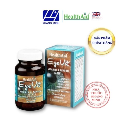 Viên Uống Bổ Mắt EyeVit Health Aid USA - Bổ sung vitamin, tăng cường thị giác, sáng mắt - Thực phẩm chức năng